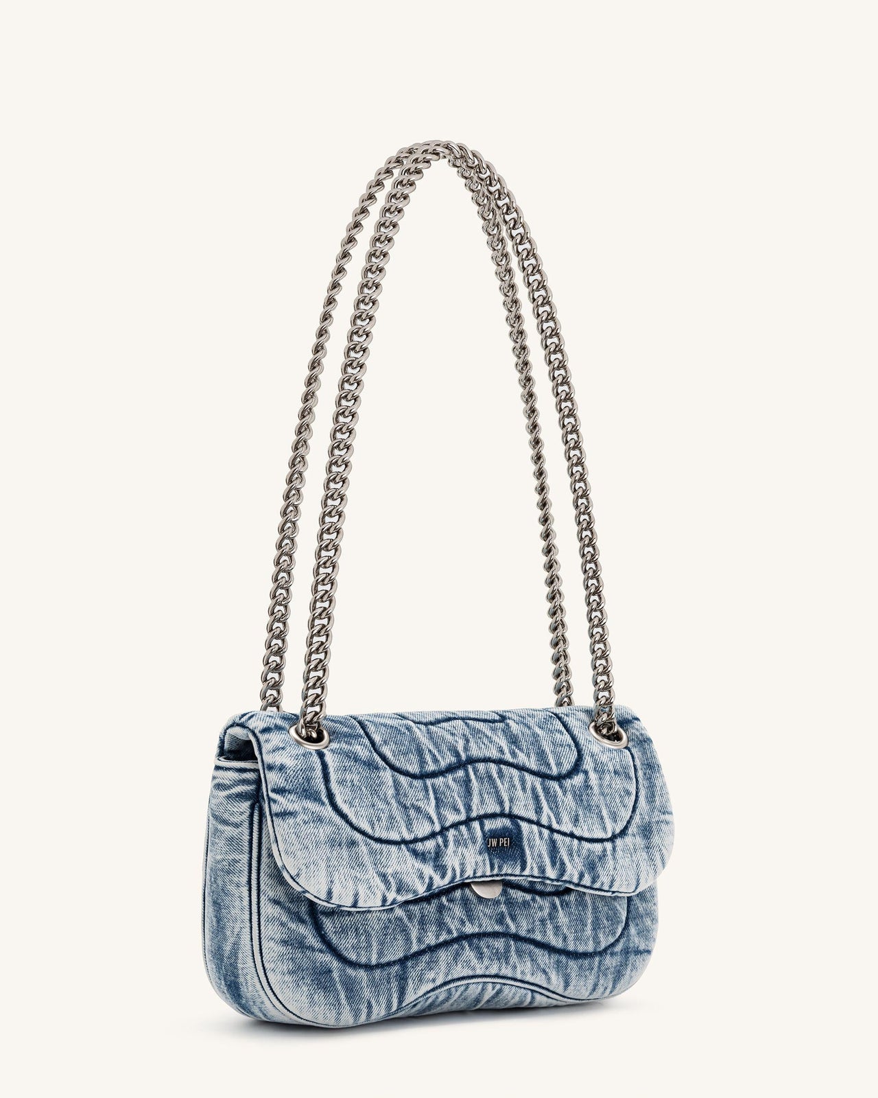 Tina Denim Steppkette Crossbody - Blau