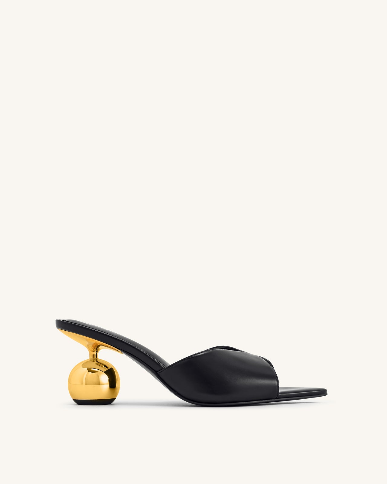 Ellie Mules mit Kugelabsatz – Schwarz