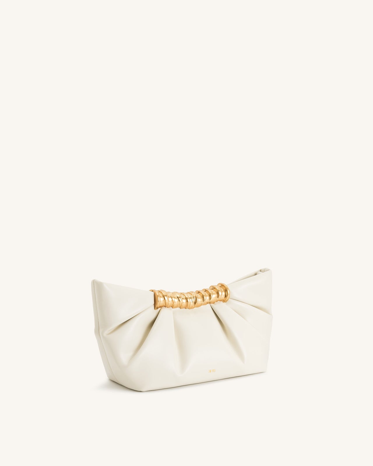 Leia Plissierte Clutch - Weiß