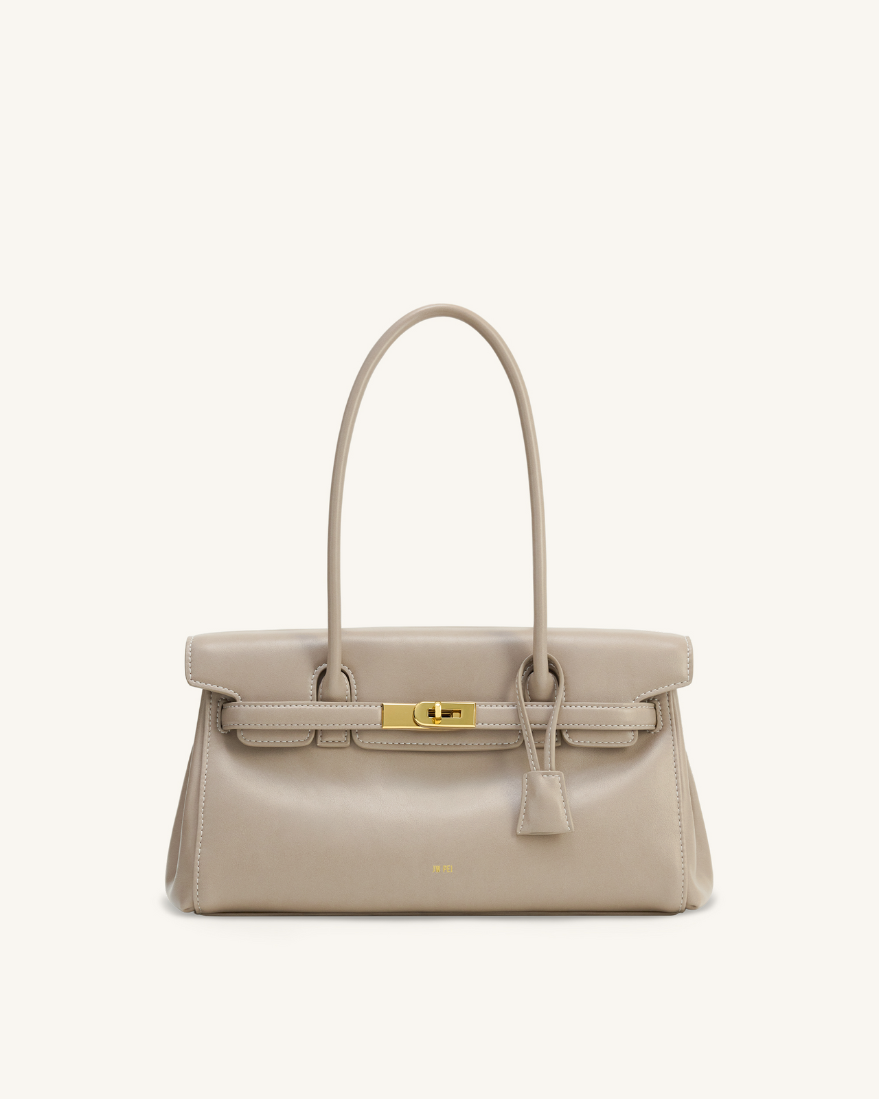 Yara Schultertasche – Grau-Apricot