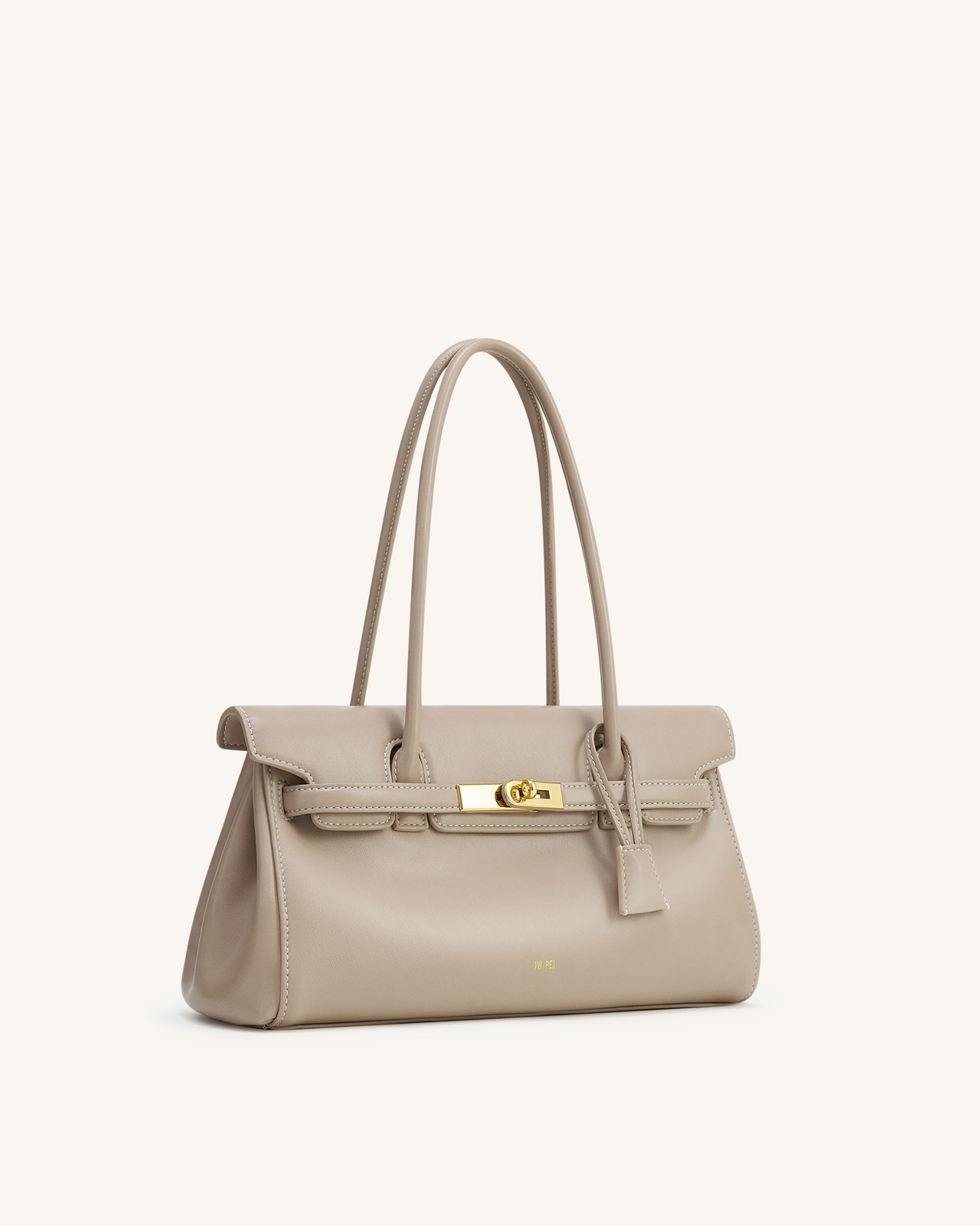 Yara Schultertasche – Grau-Apricot