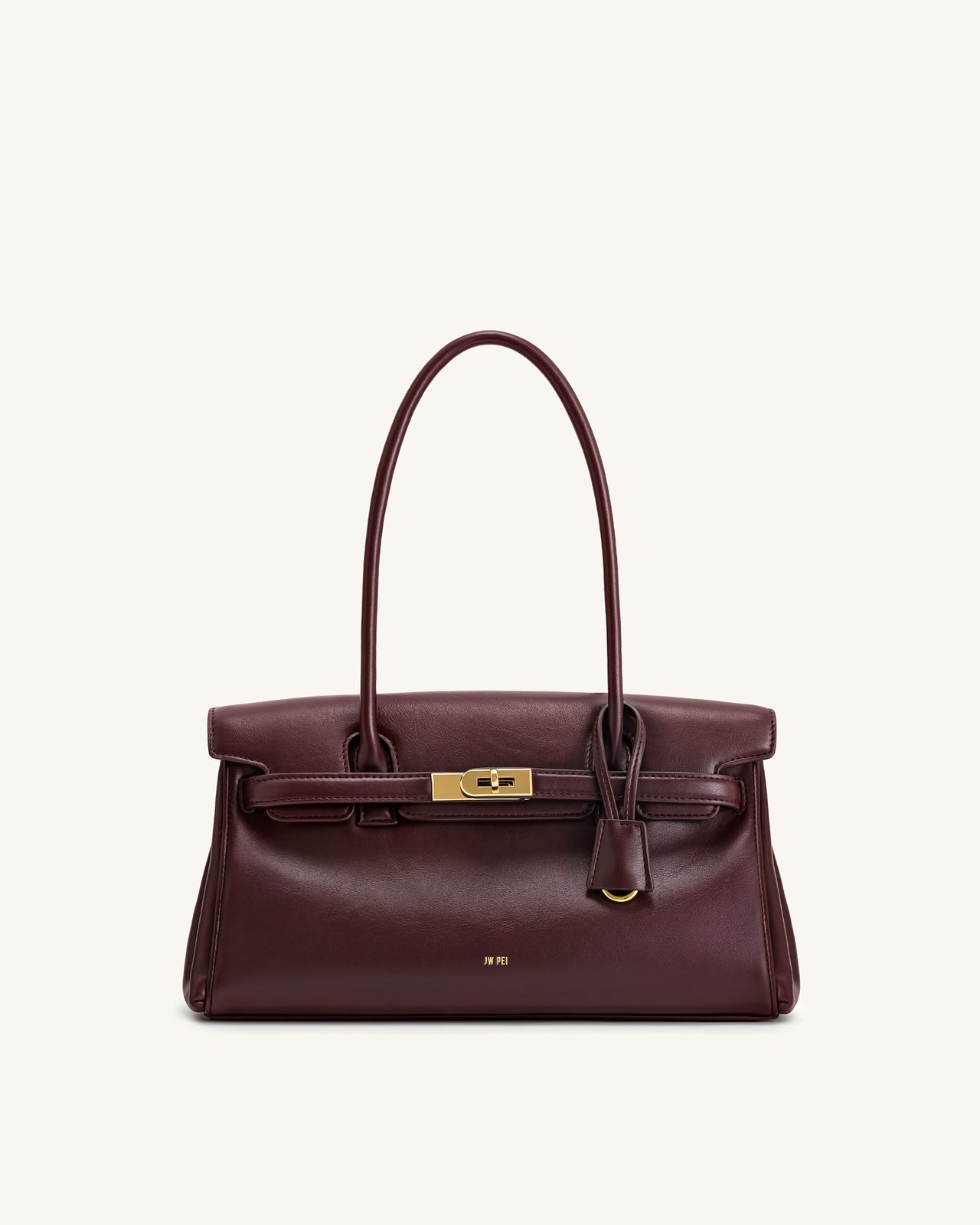 Yara Schultertasche – Dunkles Burgunderrot