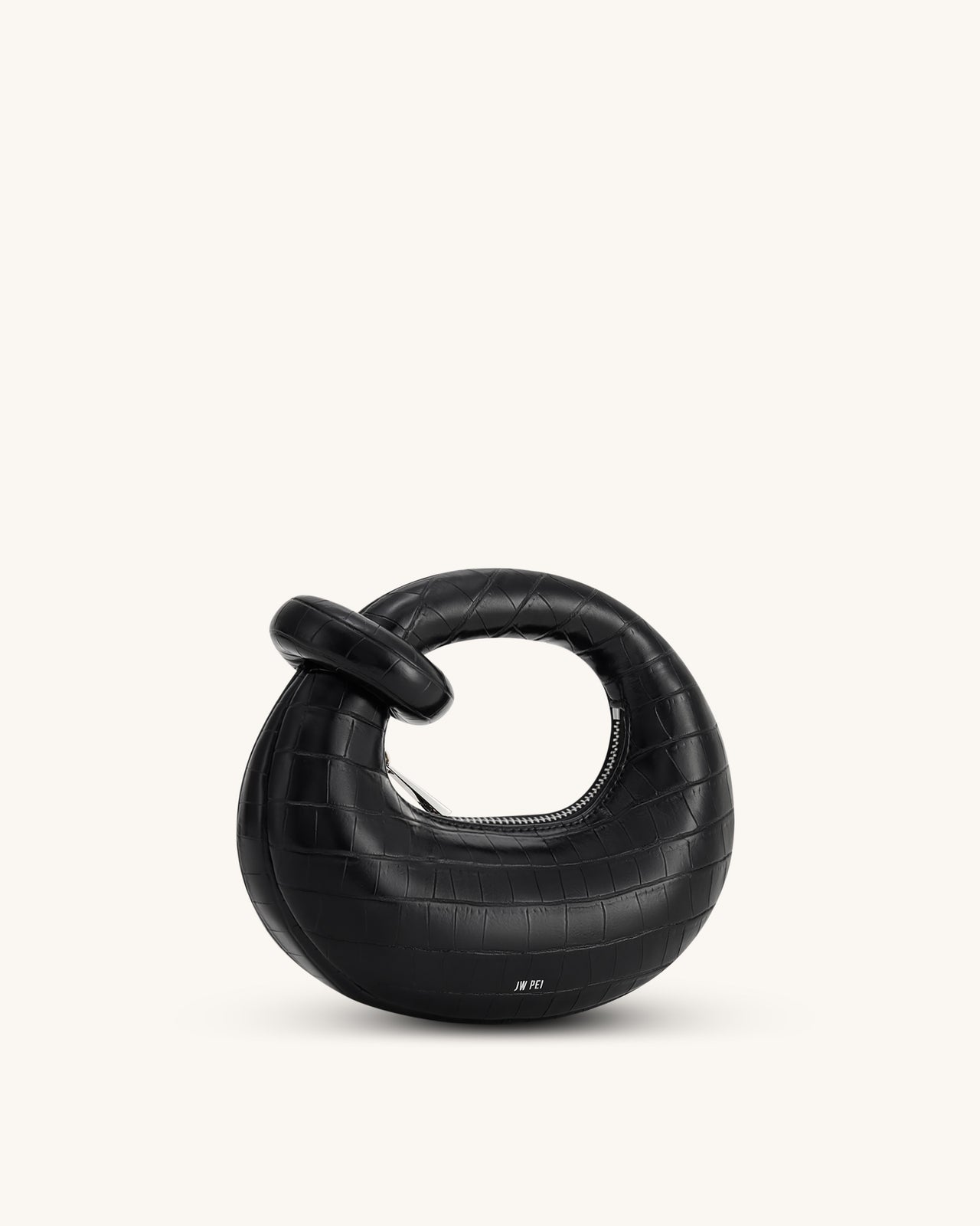 Abacus Mini Handtasche mit Henkel - Schwarz Kroko