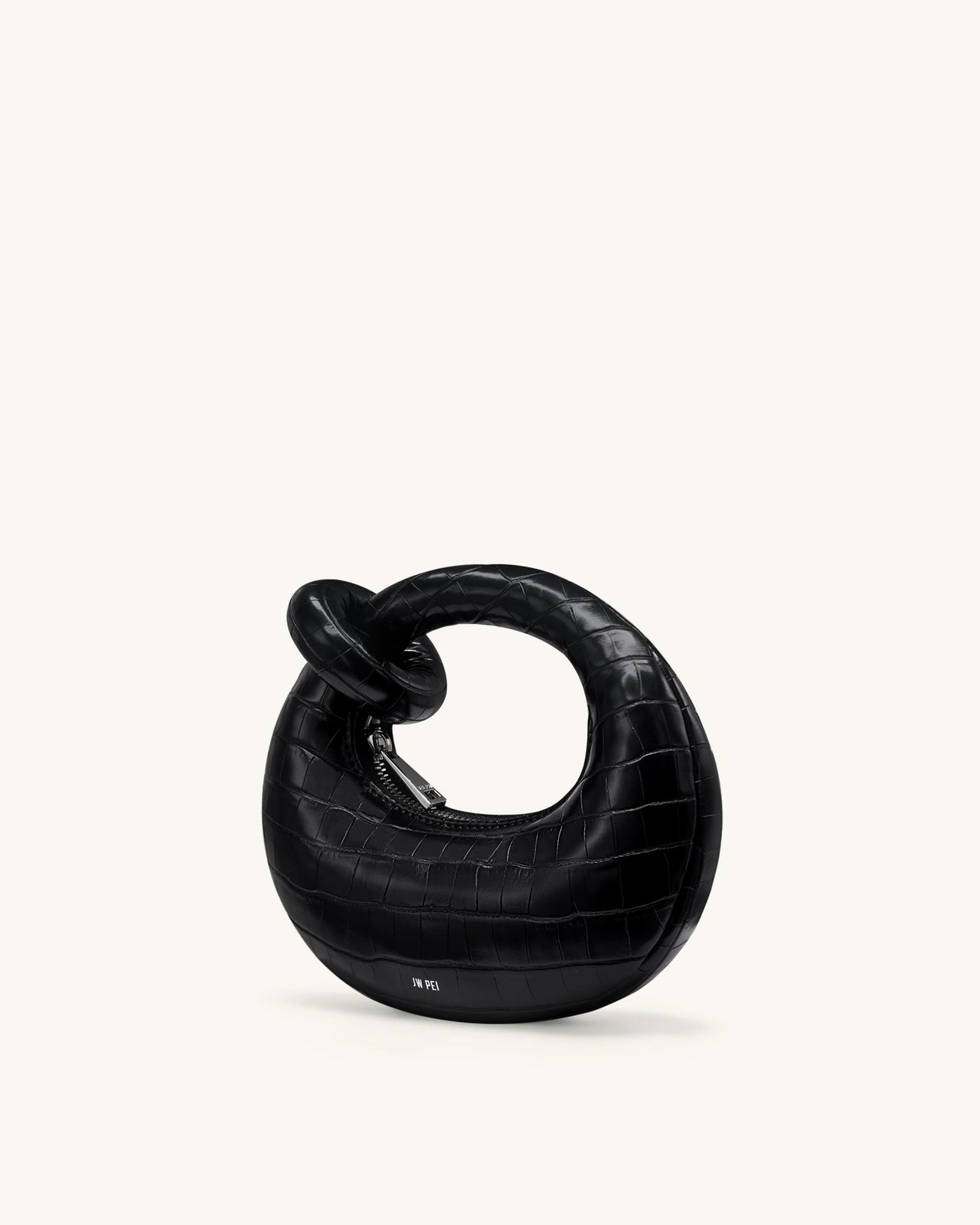 Abacus Mini Handtasche mit Henkel - Schwarz Kroko