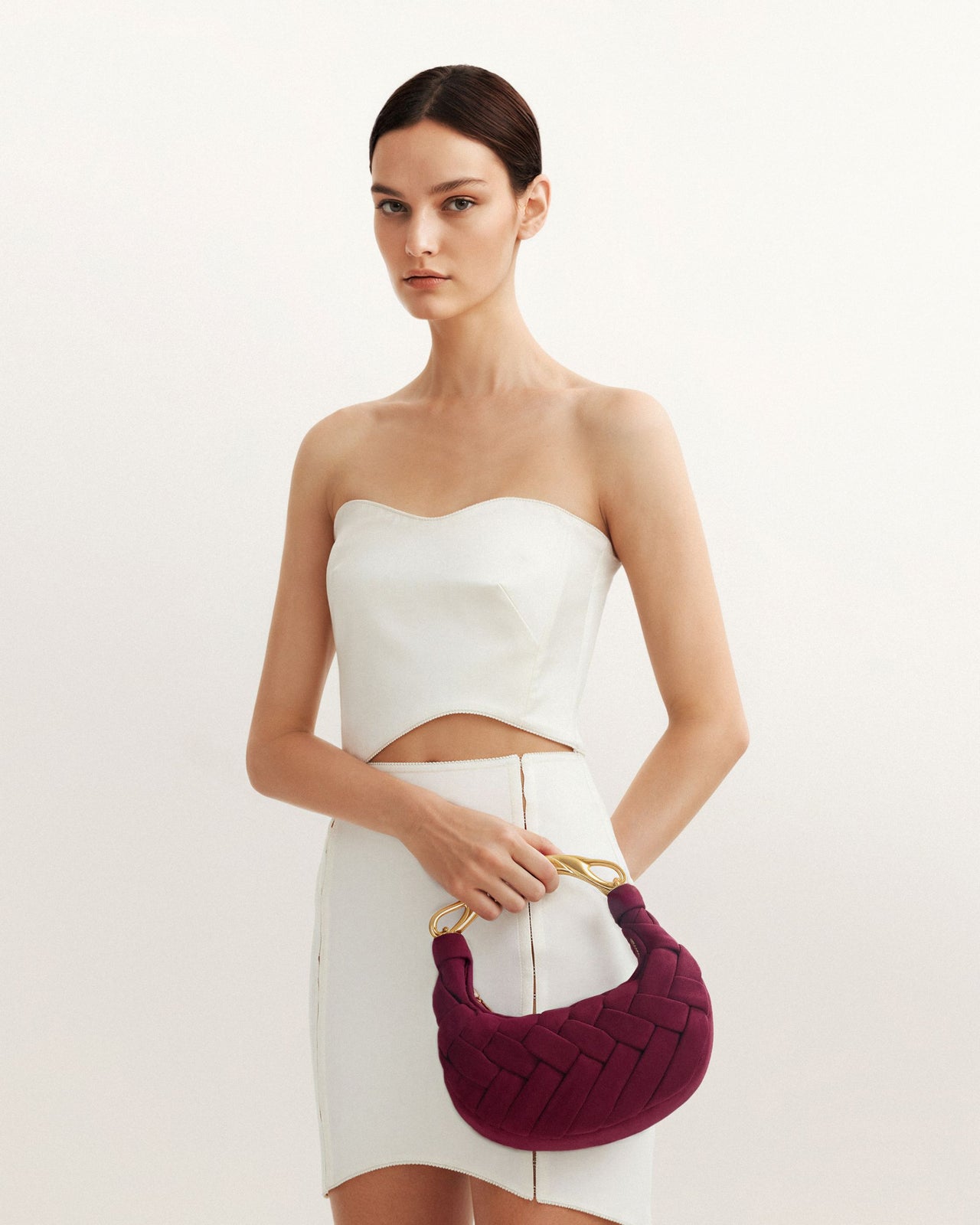 Orla Gewebte Handtasche - Weinrot