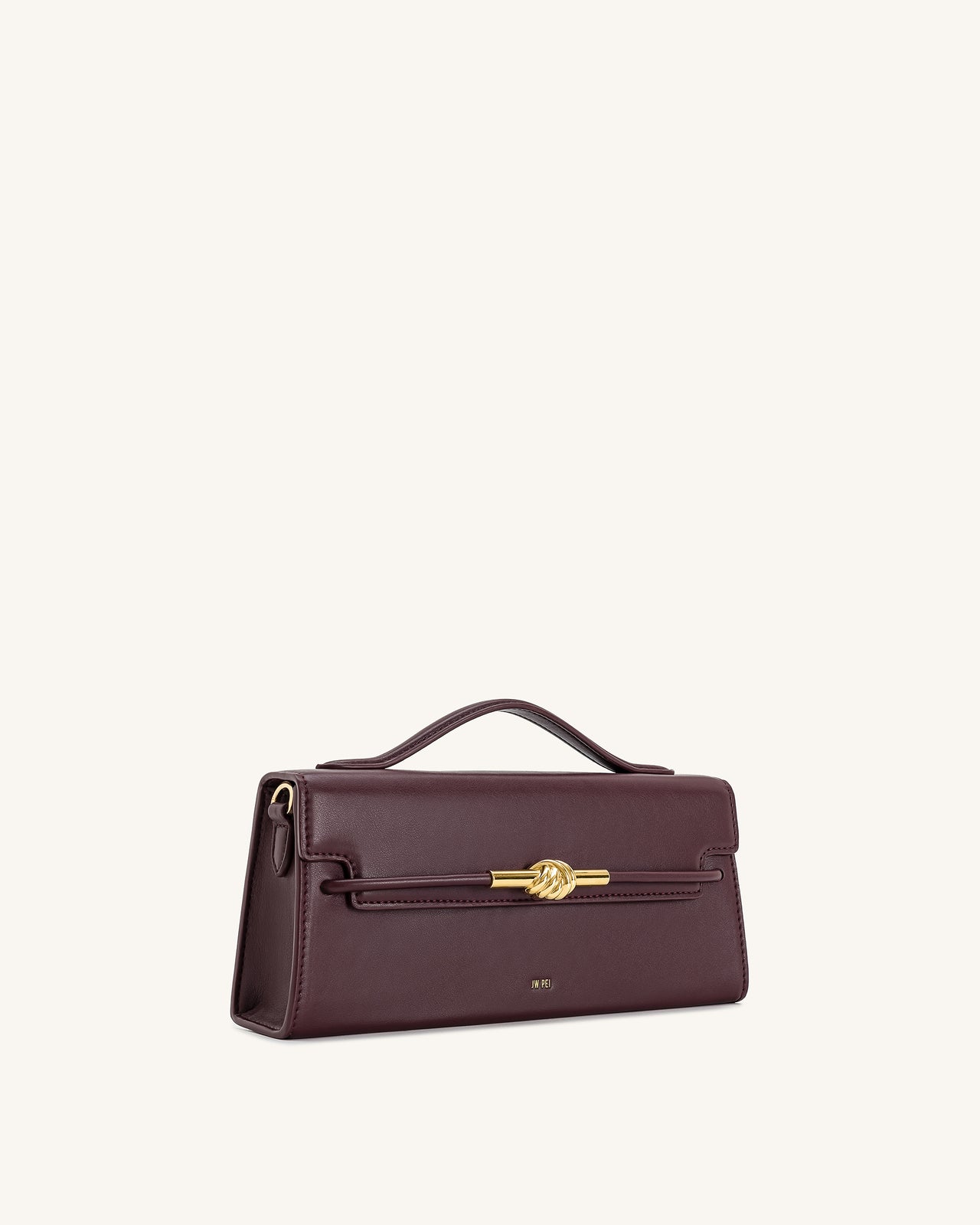 Lena Metall-Seilknoten Henkeltasche - Tiefes Bordeaux