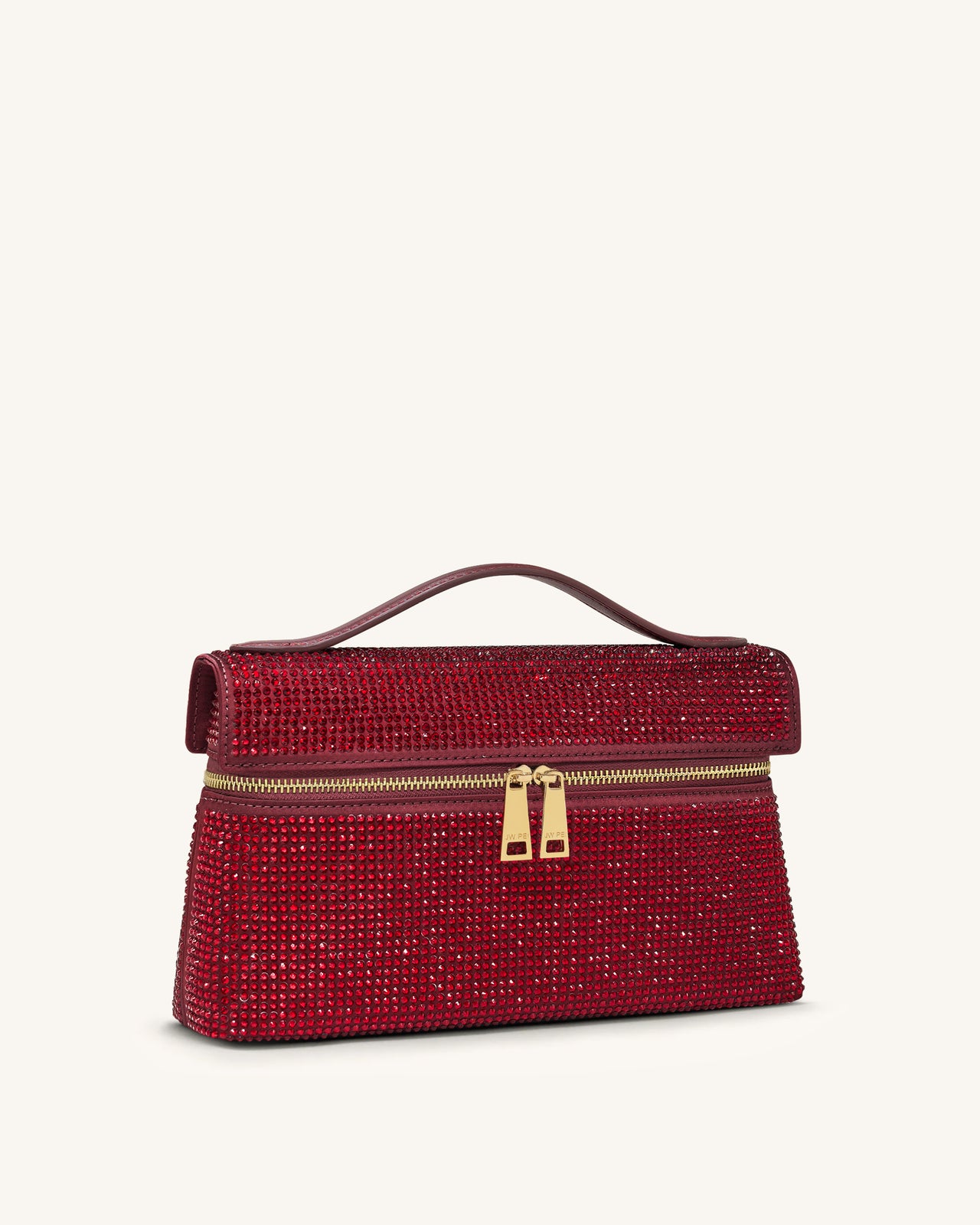 Thea Künstliche Kristall Top Handle Tasche - Rot