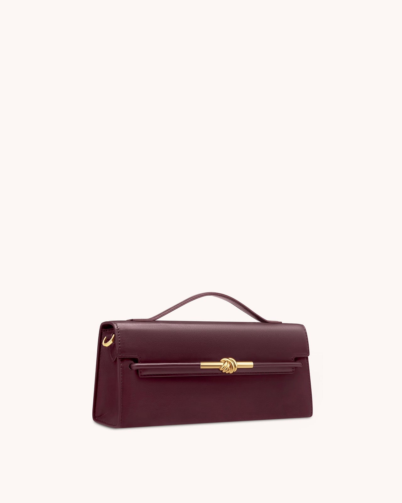 Lena Metall-Seilknoten Henkeltasche - Tiefes Bordeaux
