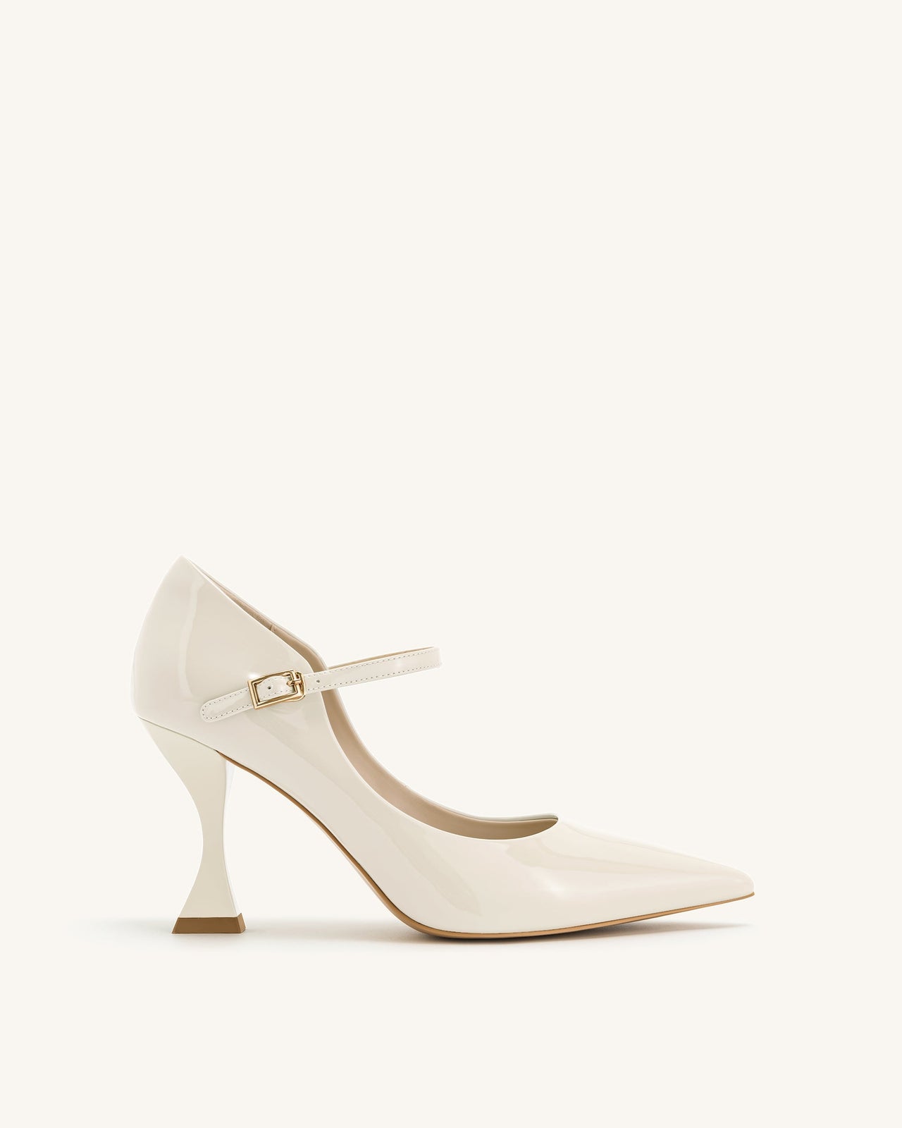Thalina Lackleder-Pumps – Beige