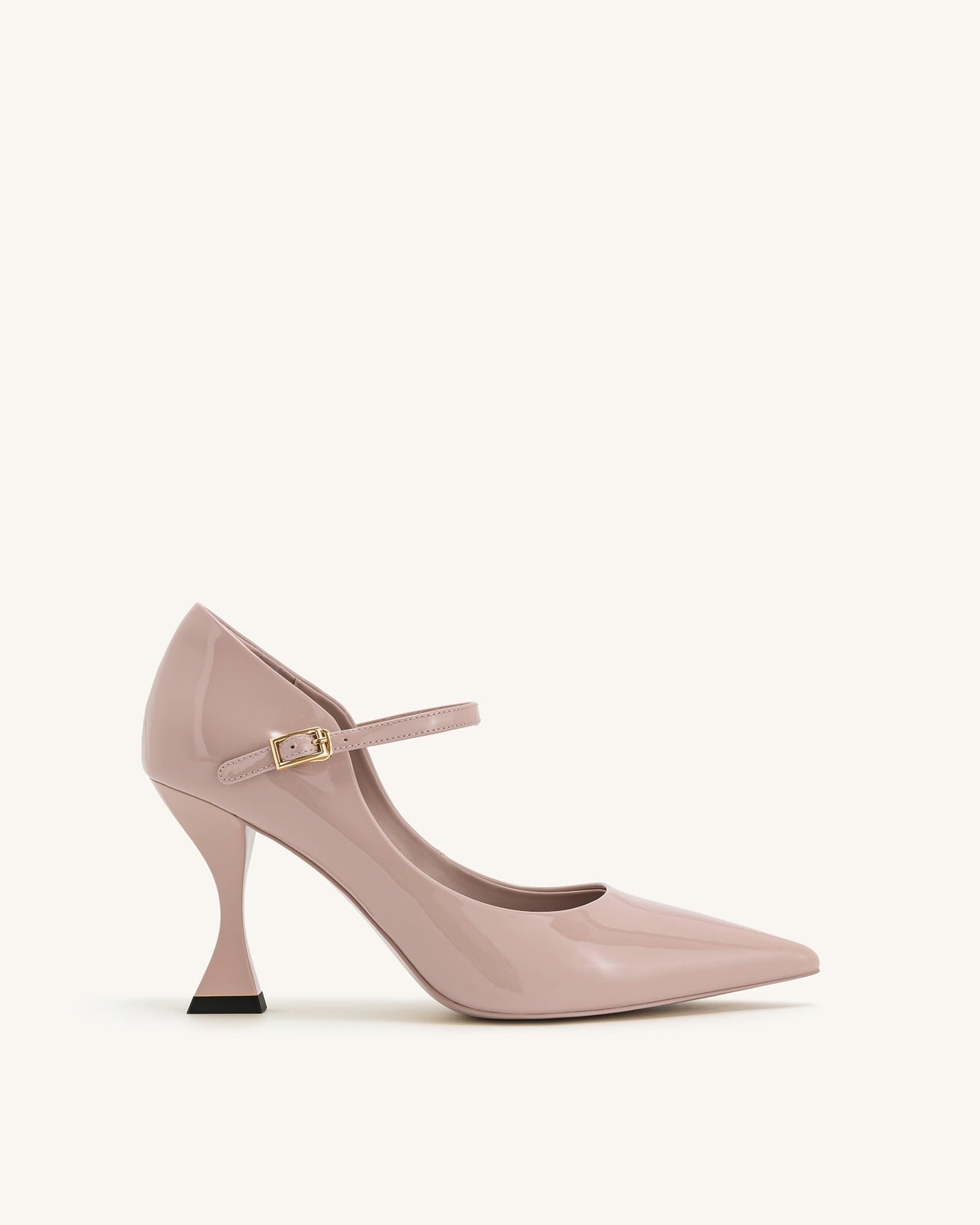 Thalina Lackleder-Pumps – Altrosa
