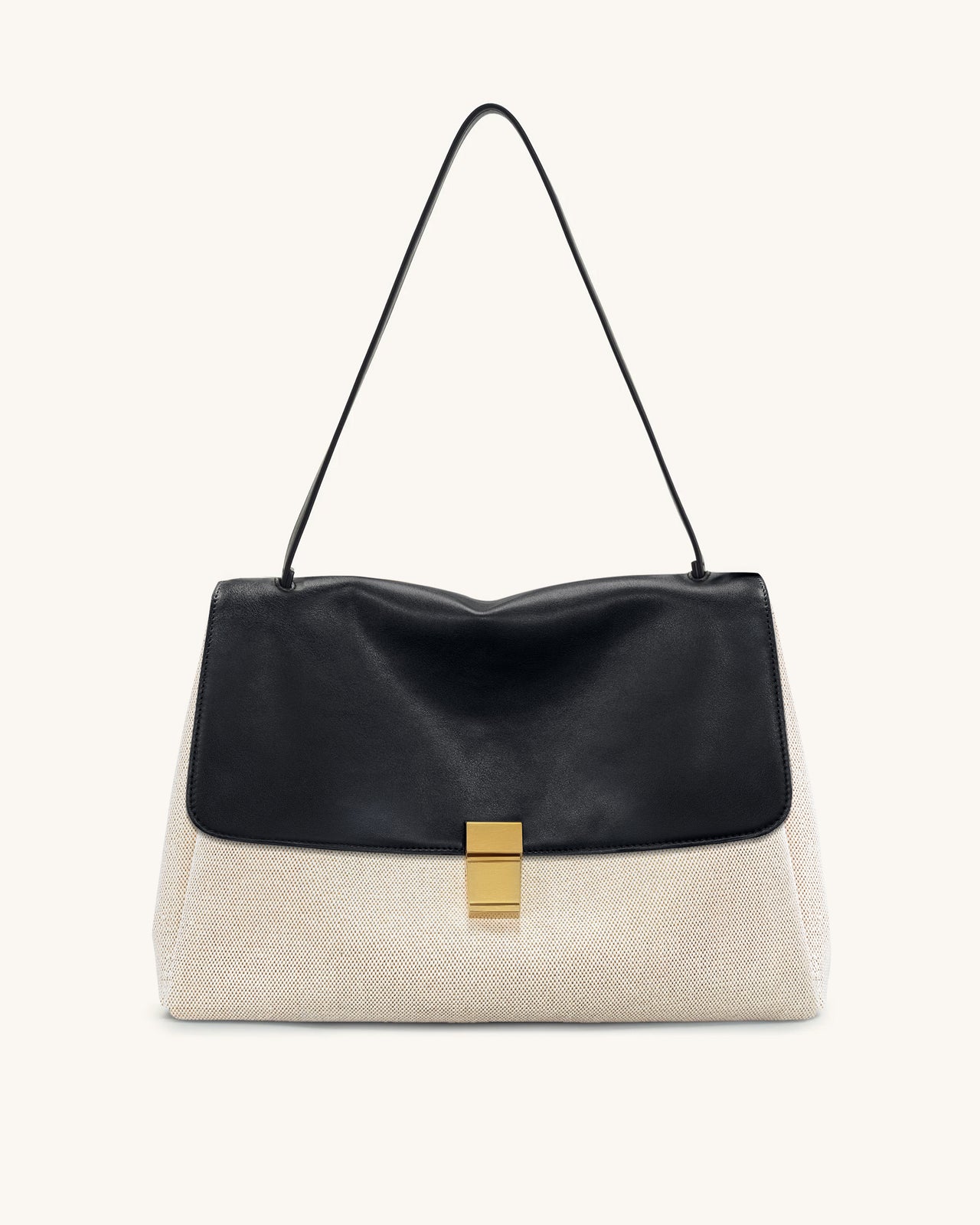 Hilary Schultertasche – Schwarzes Canvas