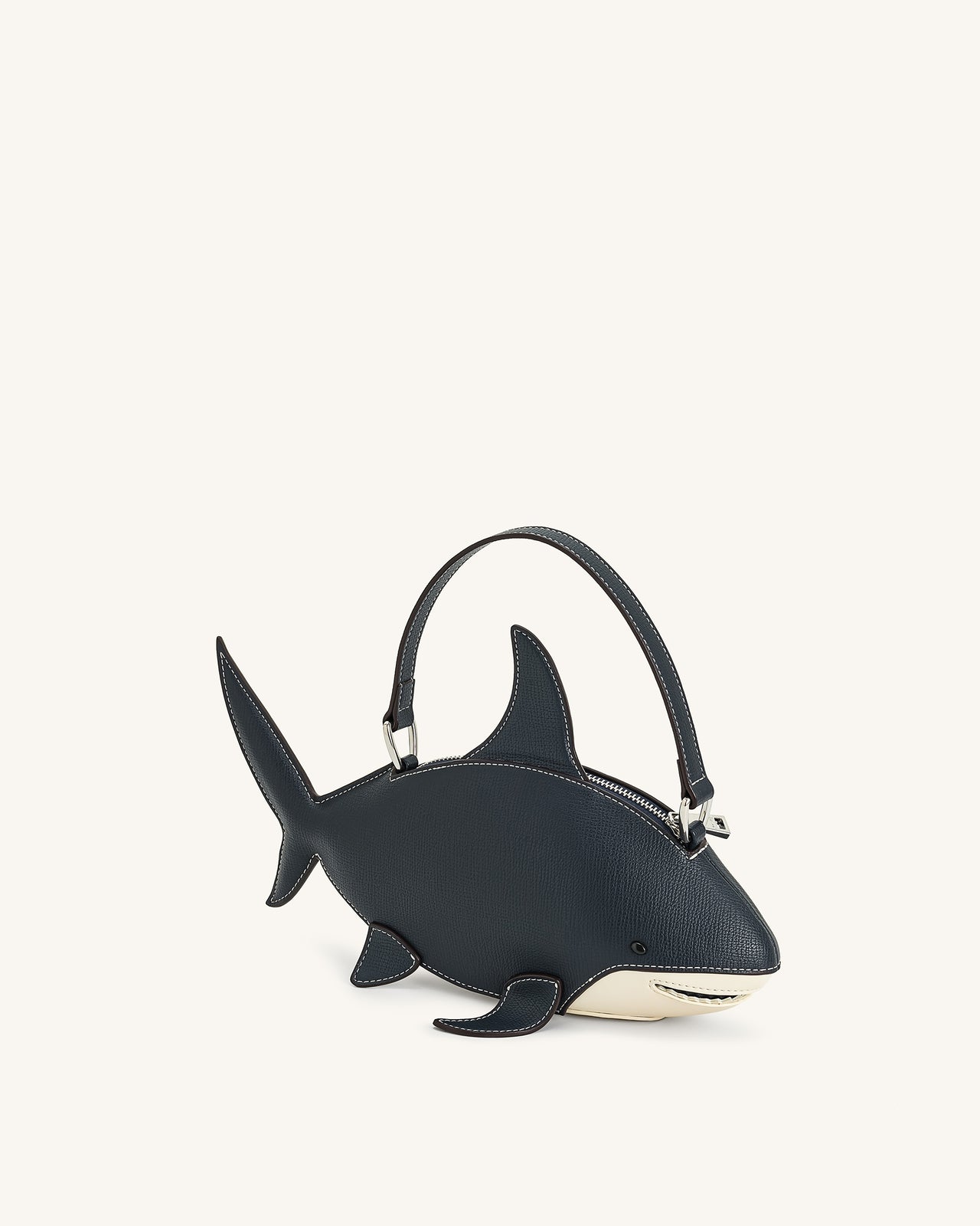 Nerys Top-Handle-Tasche im Shark-Look – Dunkelblau