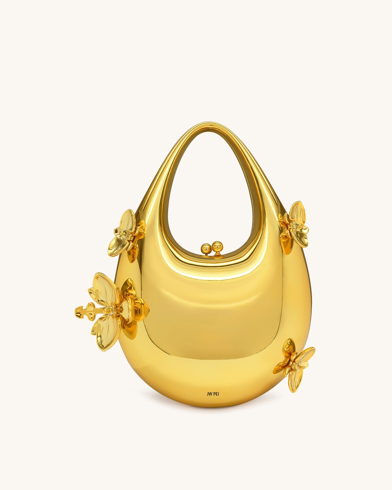 Lydia Blumengeschmückte Handtasche - Gold