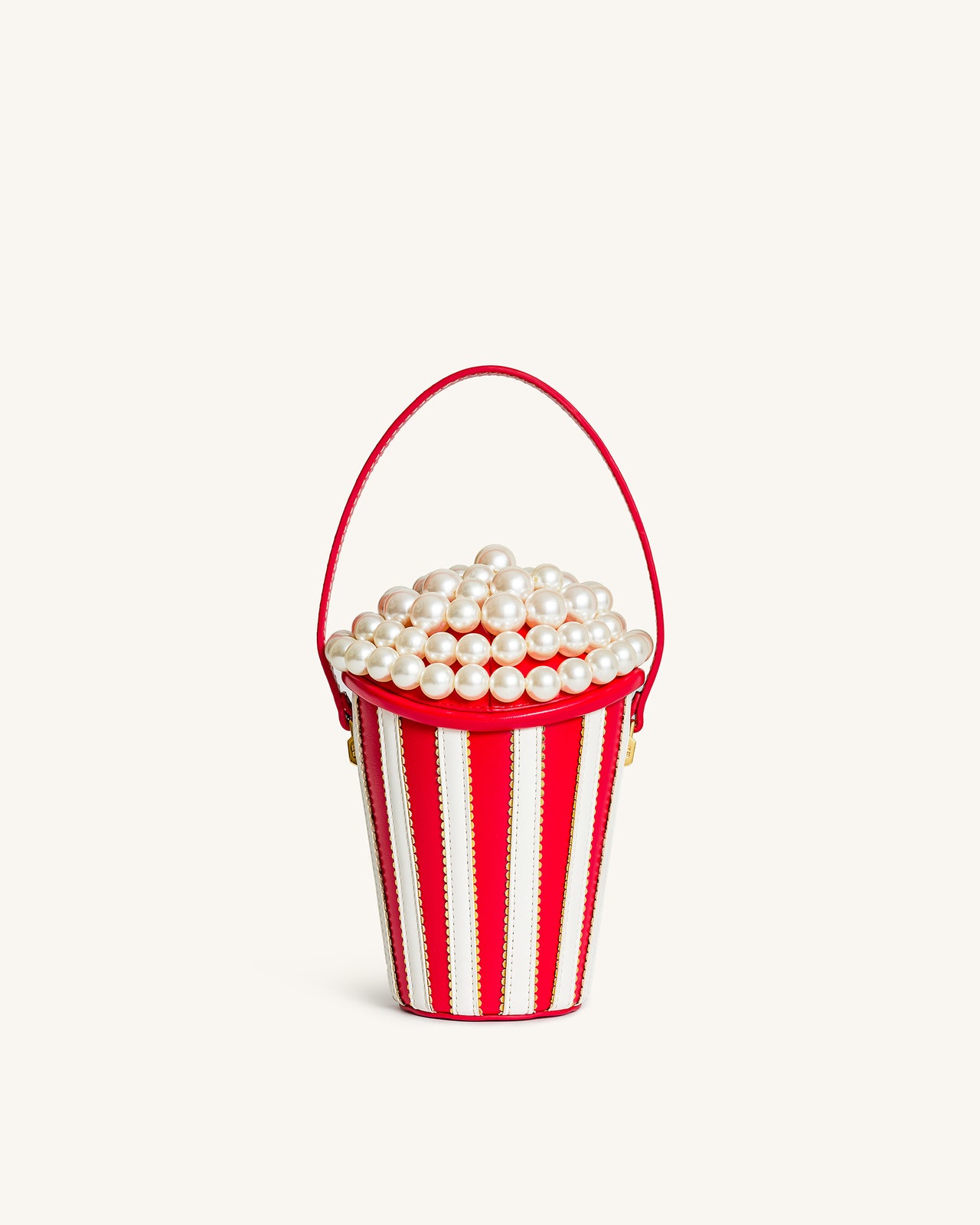 Skylar Eimer Tasche mit Kunstperlenverzierung - Rot