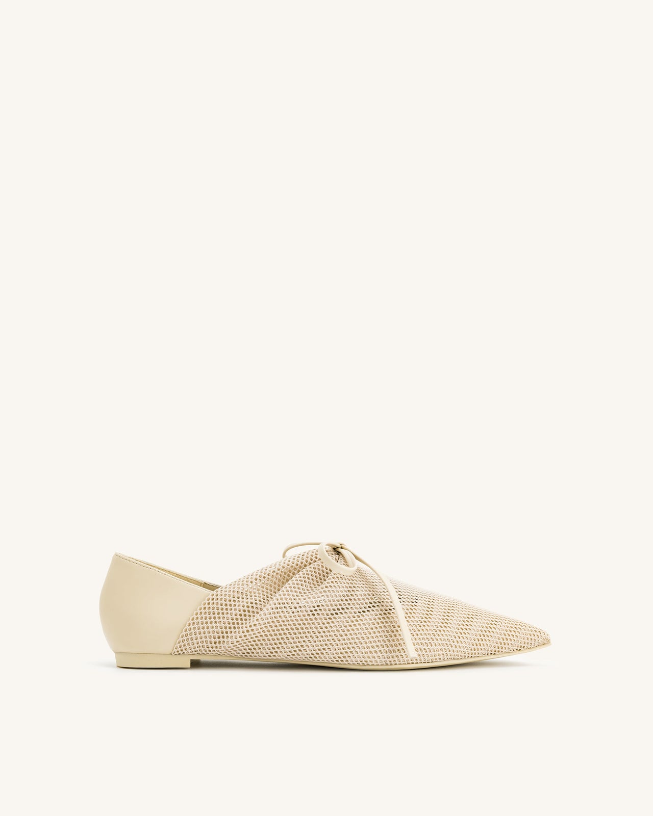 Reilly Ballerina-Flats aus Fischernetz - Beige