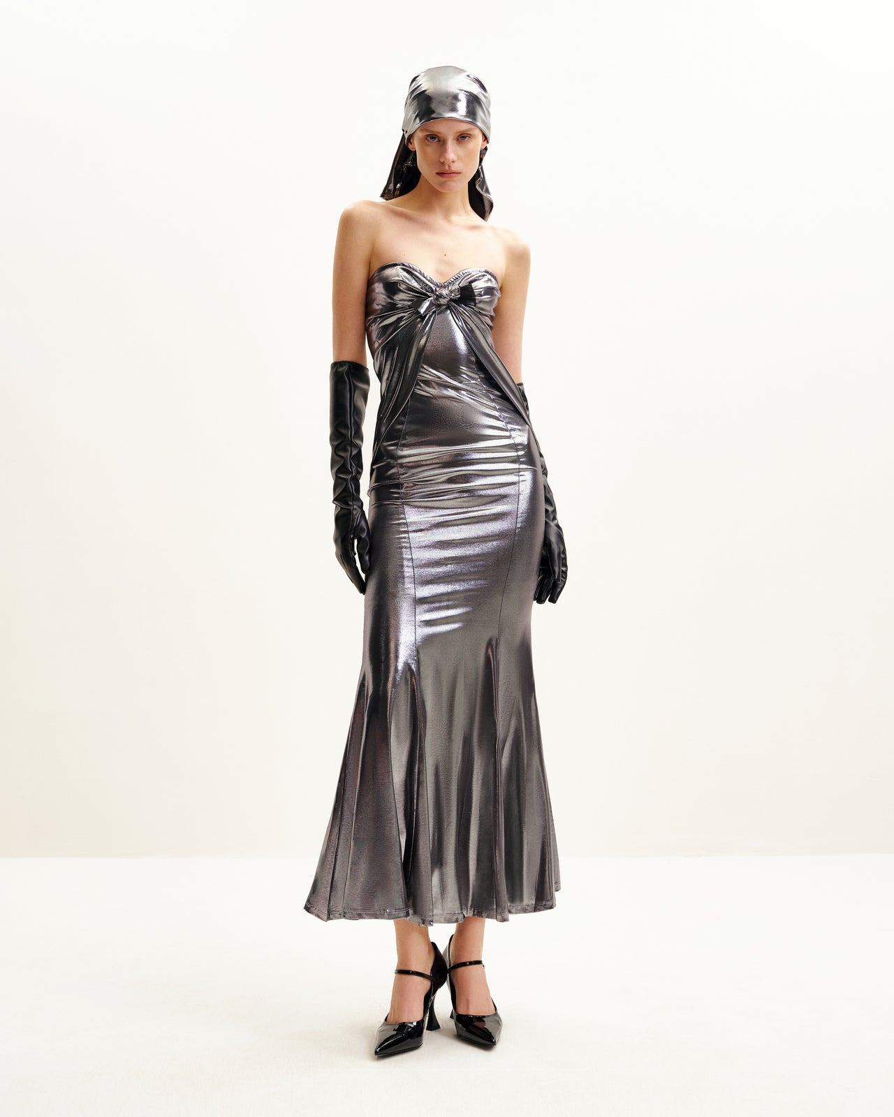 Olivia Silber Maxi-Tubenkleid - Silber