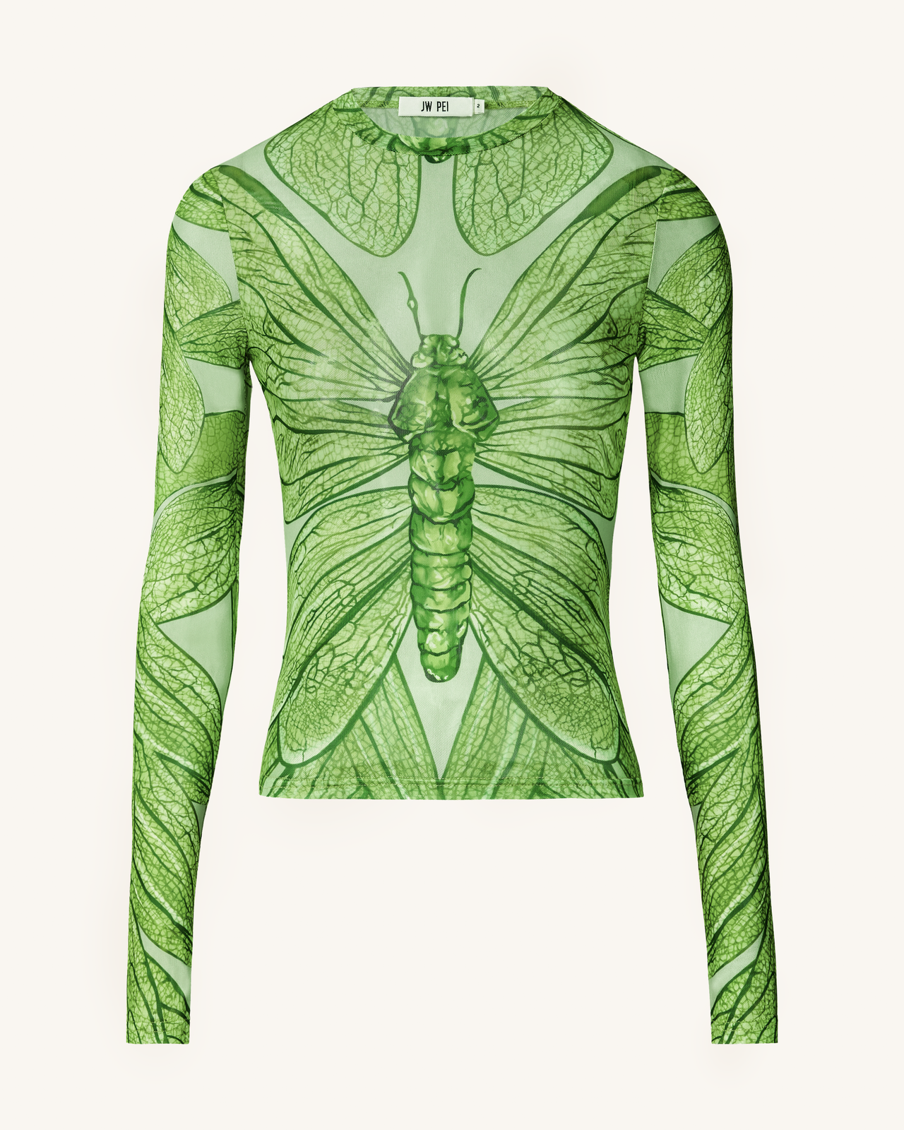 Dragonfly Vein Transparentes Top – Grün