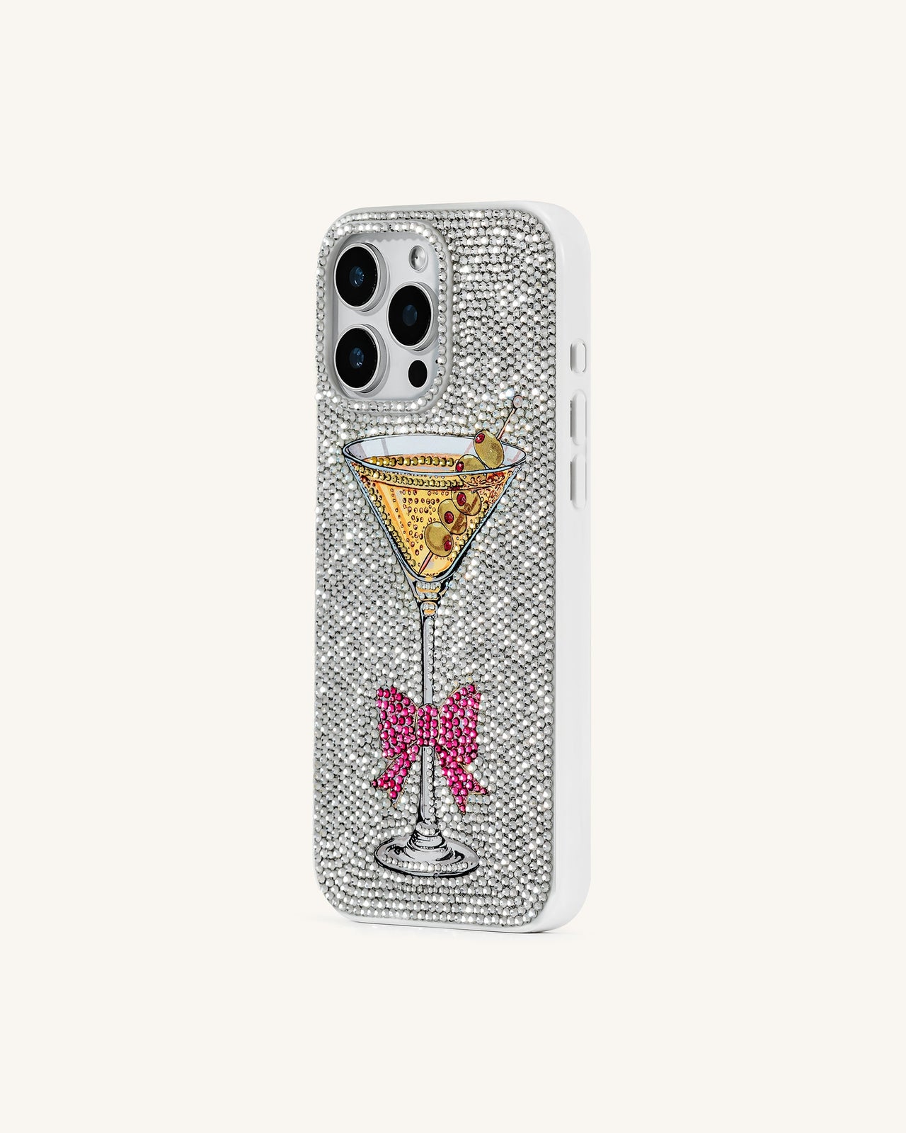 Sparkling Martini Handyhülle – Bunt/Weiß
