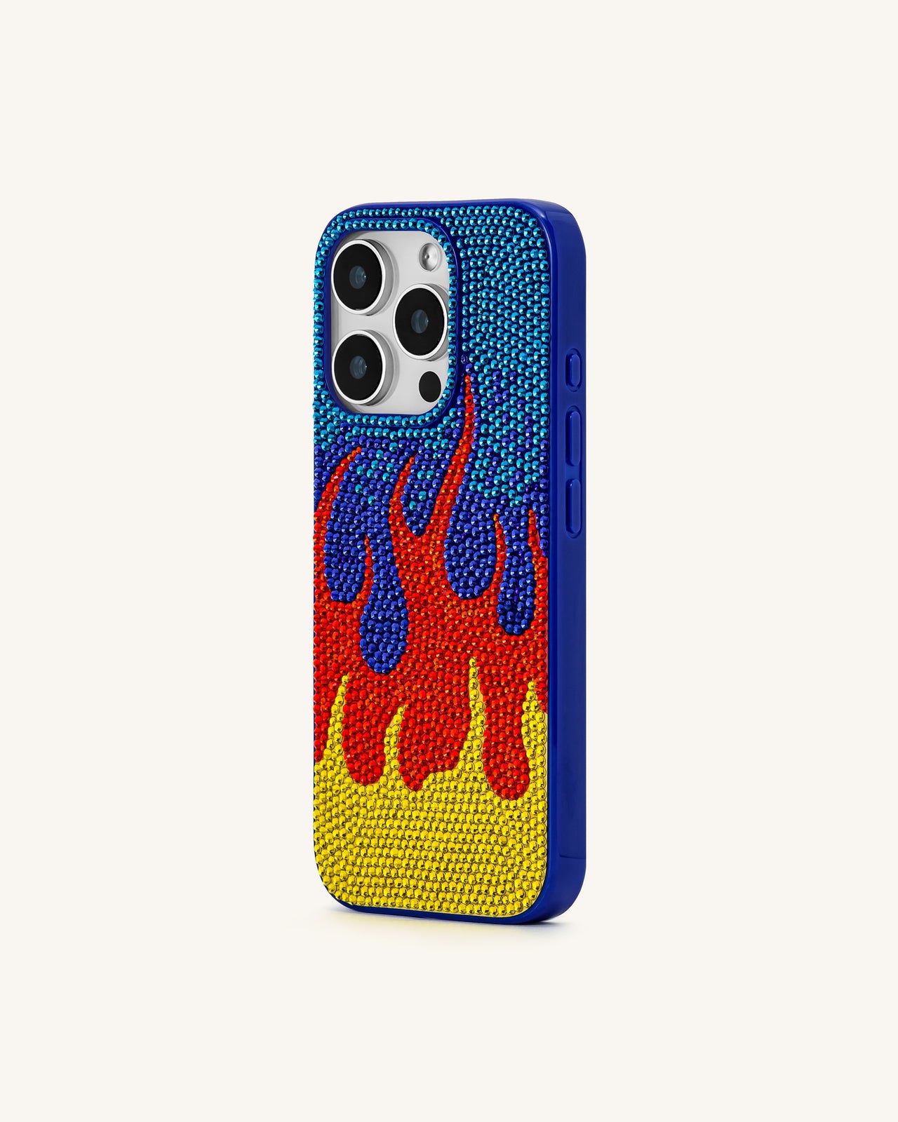 iPhone-Hülle mit Flammenmuster – Mehrfarbig Blau