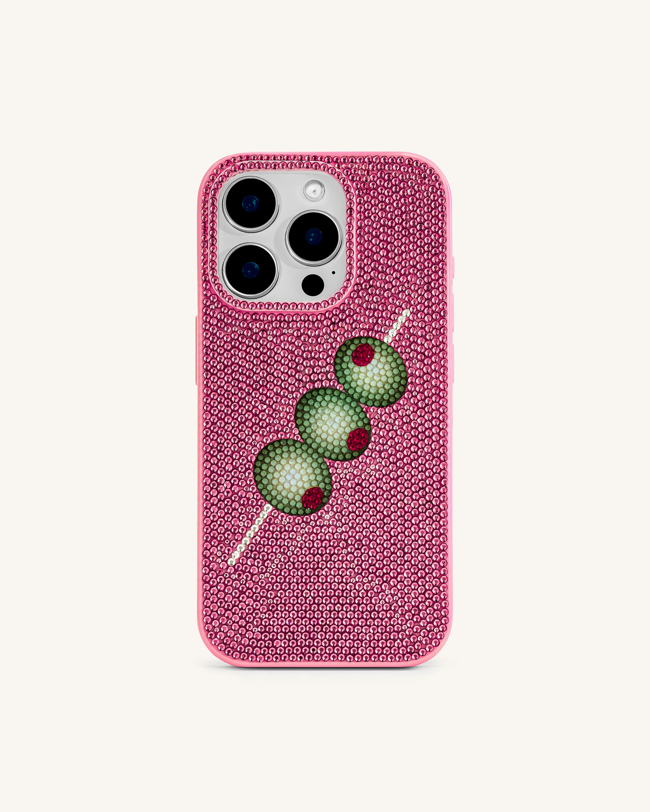Olive Skewer Handyhülle mit Strass – Rosa