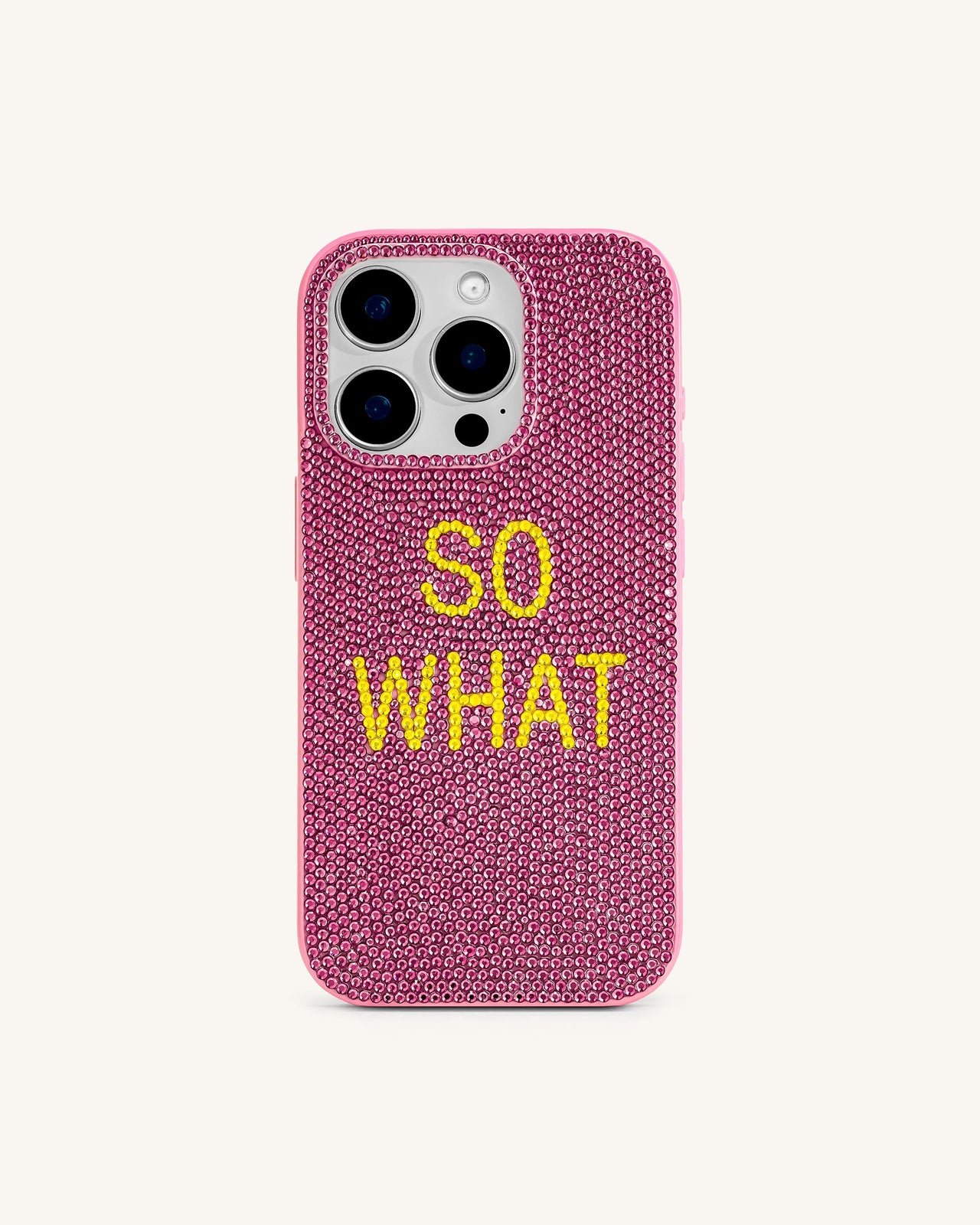 iPhone-Hülle mit Strass "So What" – Rosa