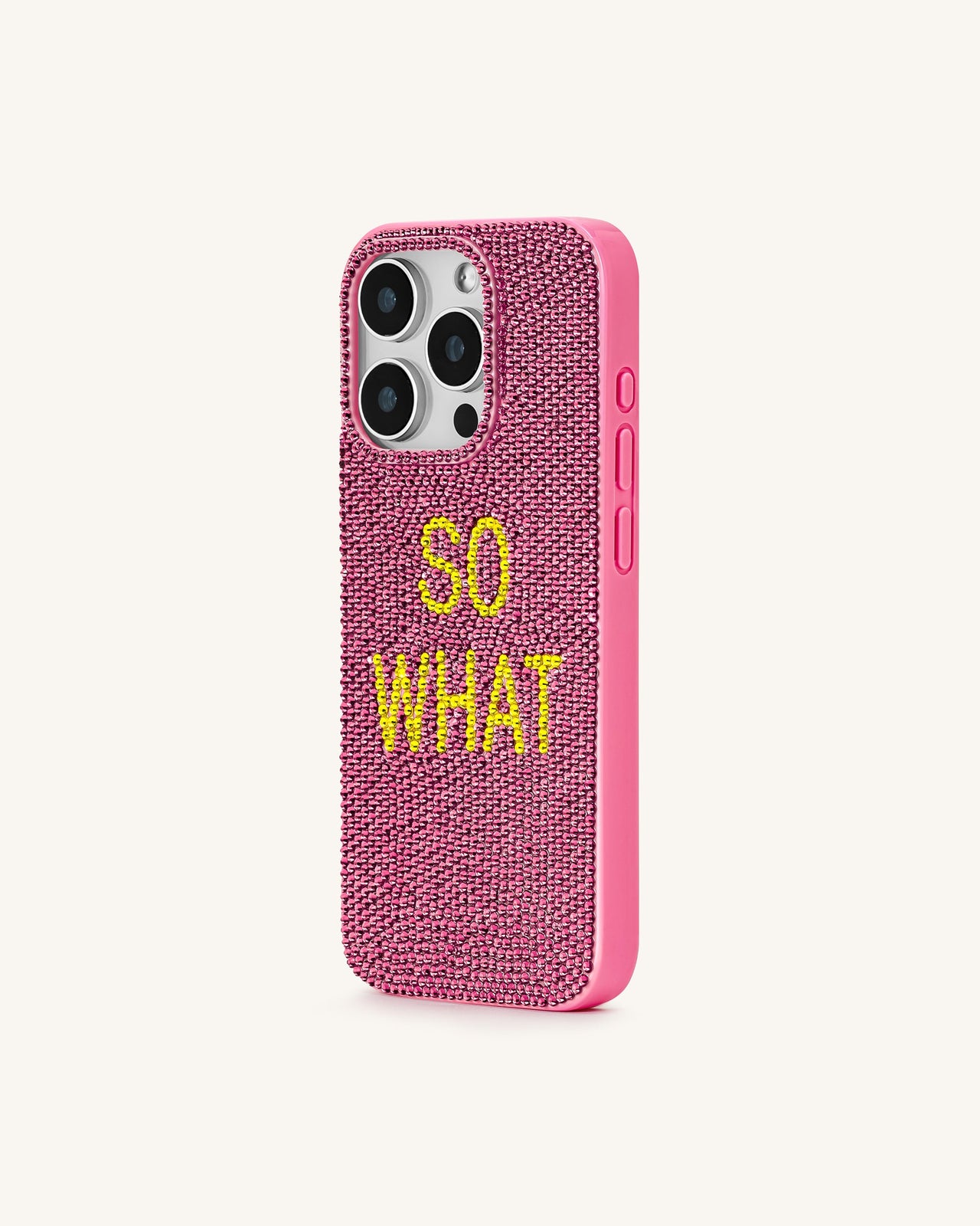 iPhone-Hülle mit Strass "So What" – Rosa