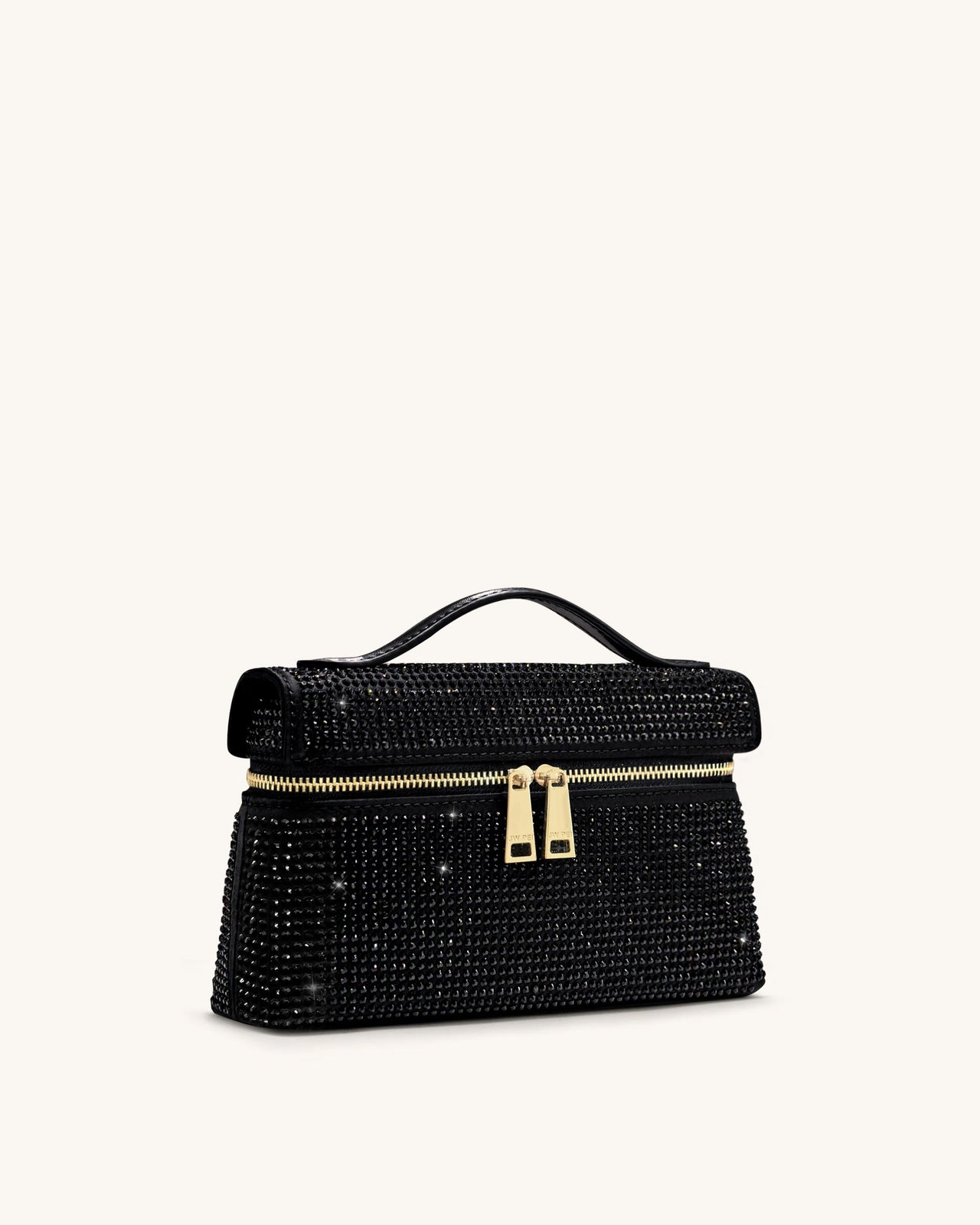 Thea Künstliche Kristall Top Handle Tasche - Schwarz