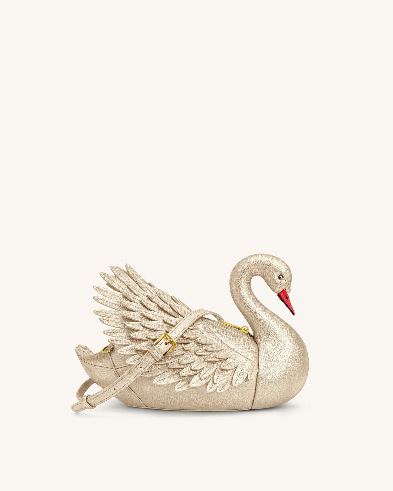 Alani Schwanenförmige Umhängetasche – Gold