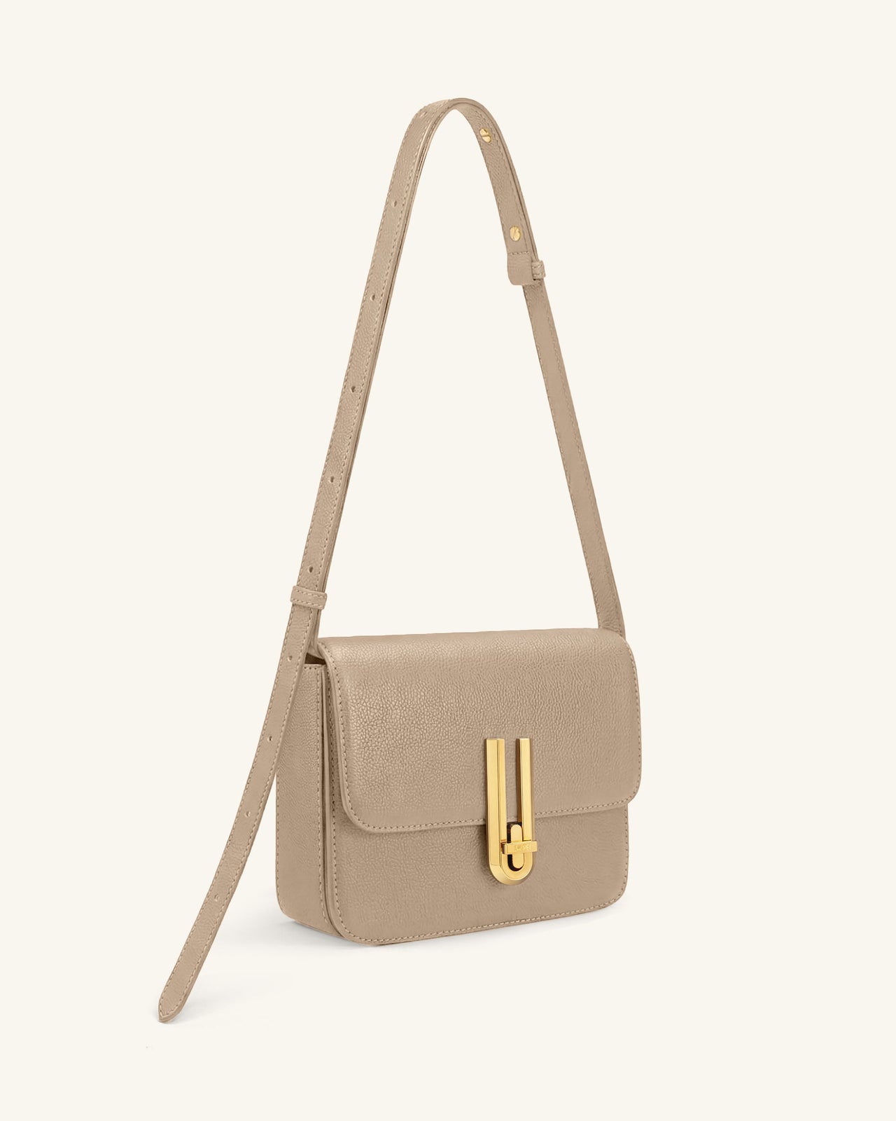 Evania Lock Gekörnte Schultertasche - Khaki