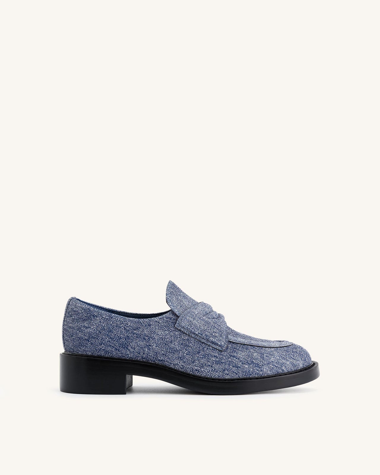 Micah Denim geprägter Chunky Loafer - Blau