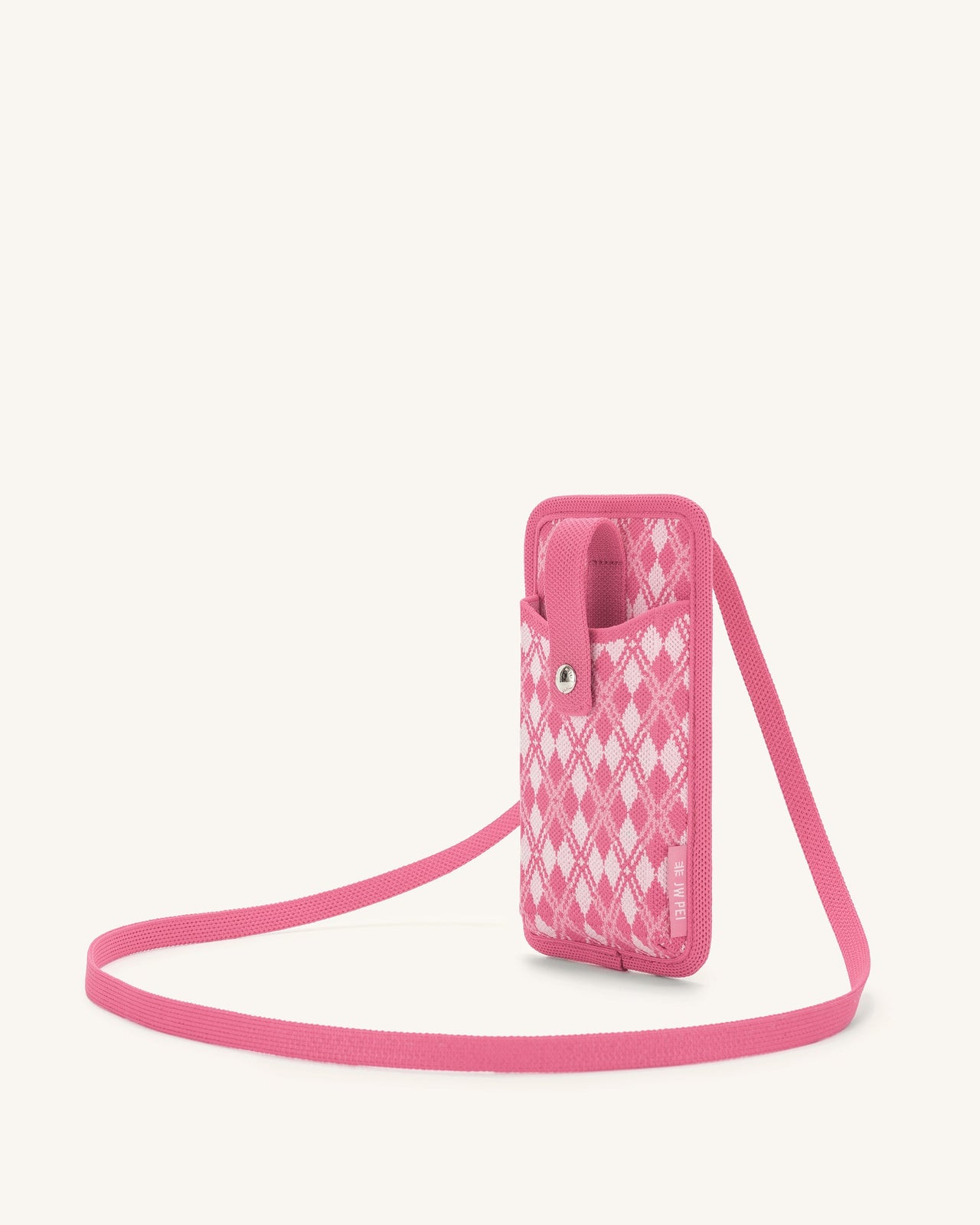 Aylin gestrickte Handytasche - Rosa & Heißes Rosa