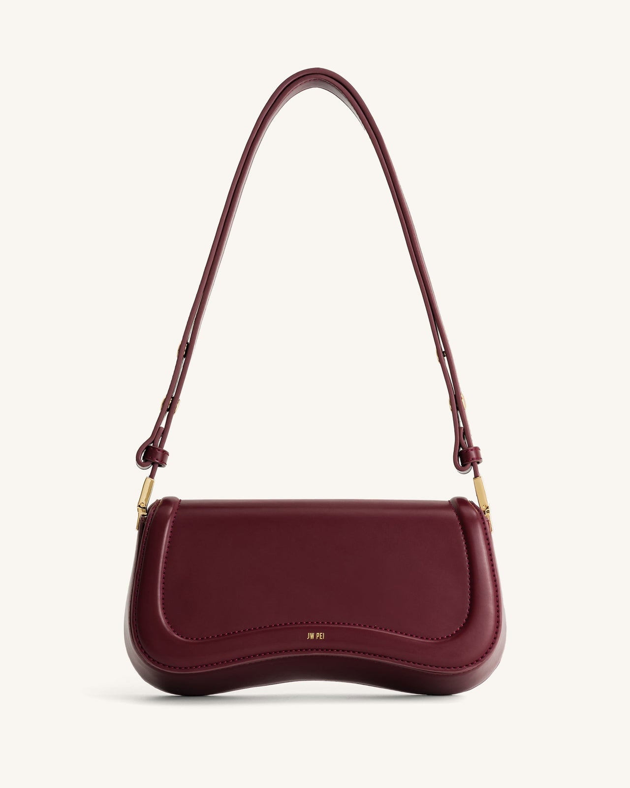 Joy Schultertasche - Tiefes Karmesinrot