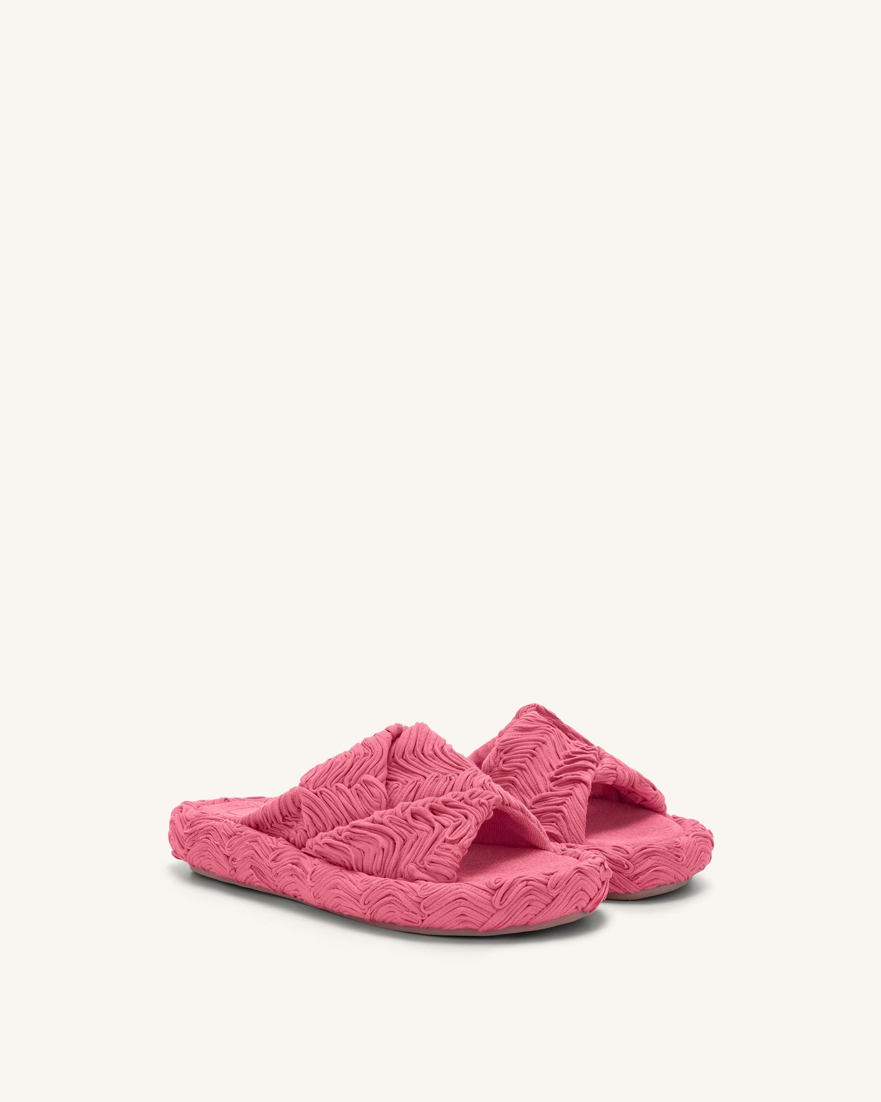 Lilah Geflochtene Plateausandale - Rosenrot