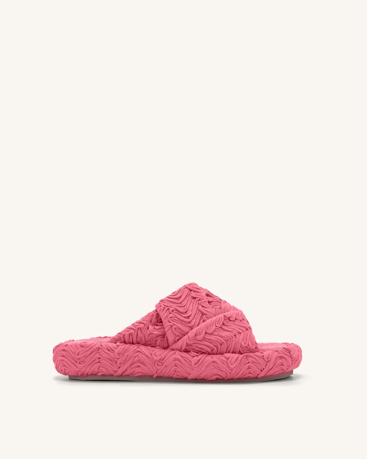 Lilah Geflochtene Plateausandale - Rosenrot