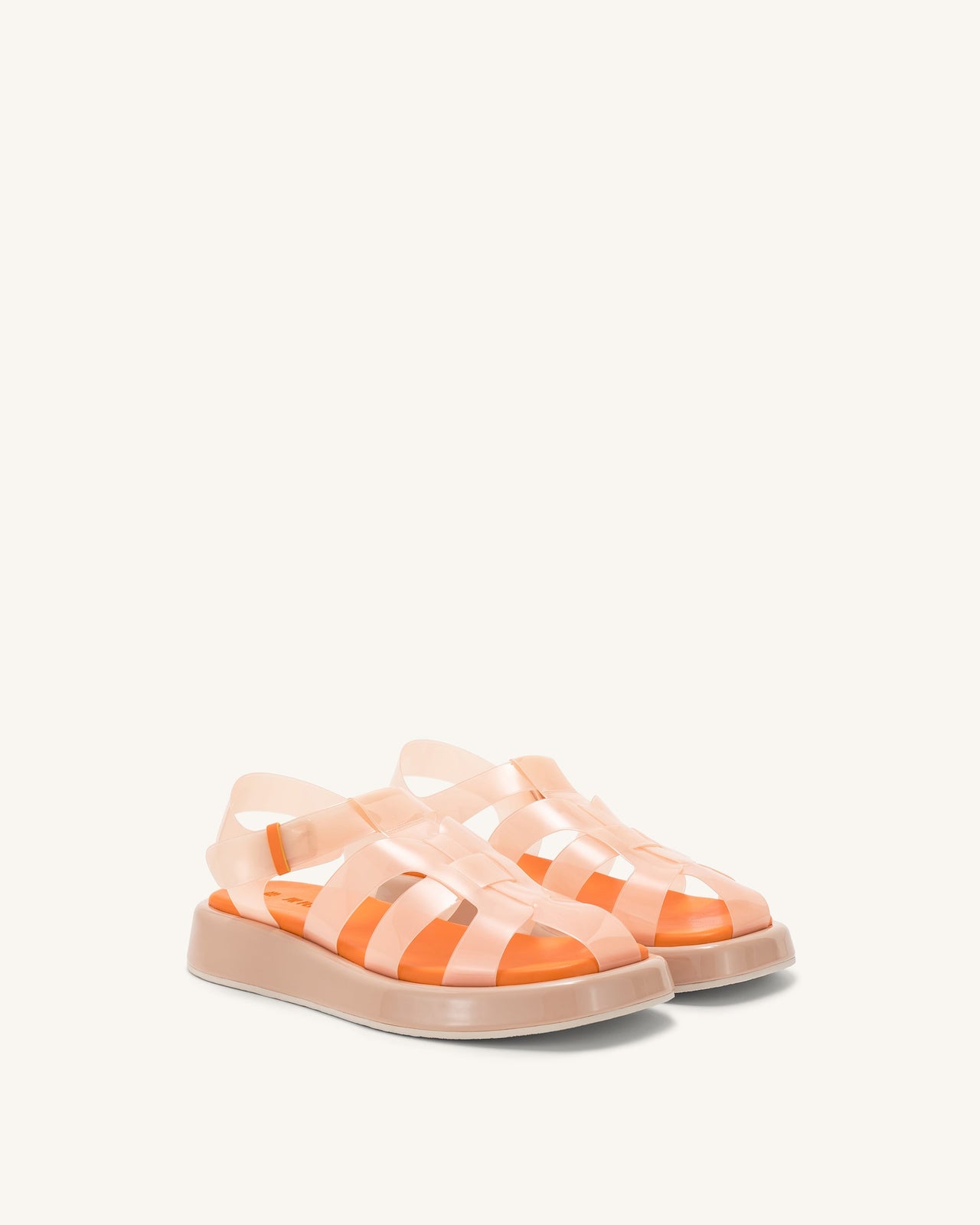 Piper Plateau-Sandale - Beige & Orange