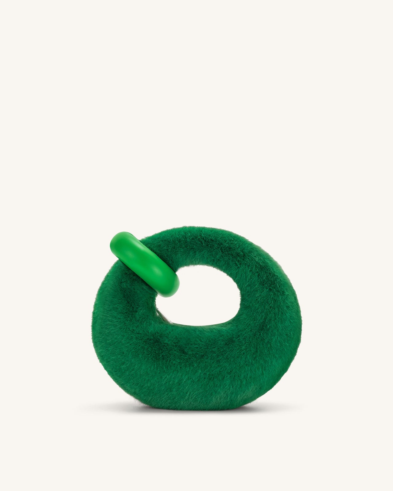 Abacus Kunstpelz Mini Top Henkeltasche – Grasgrün