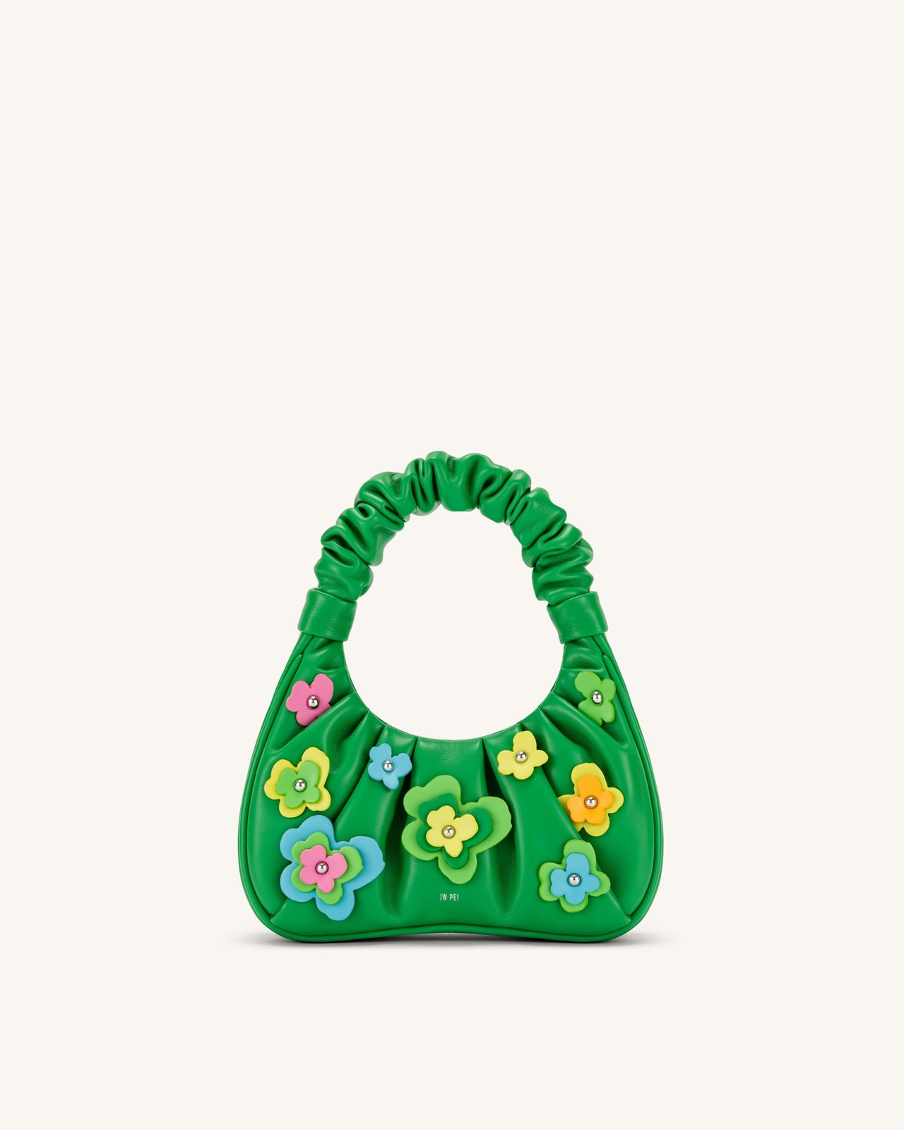 JW PEI Damen Gabbi Blumen Medium geraffte Hobo Handtasche - Grün