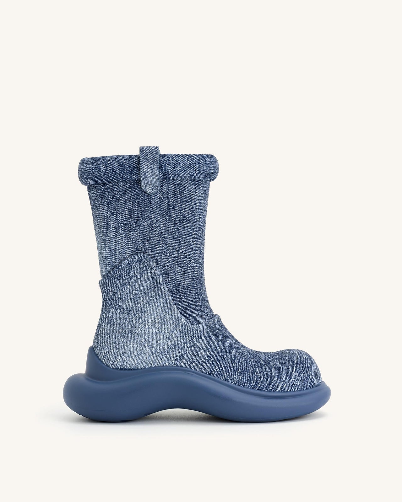 Zoie Denim geprägter Regenstiefel - Blau