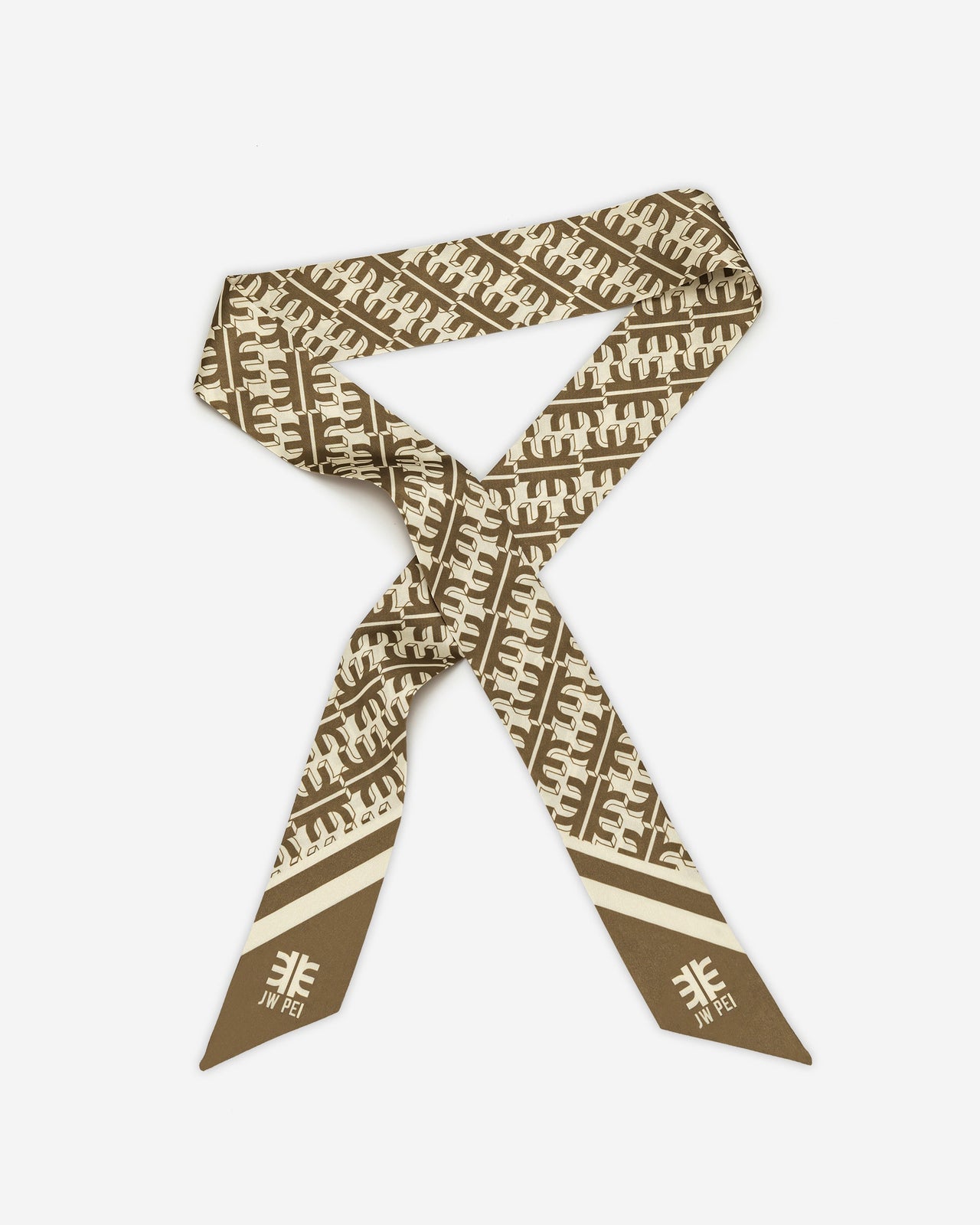 FEI Twill-Schal aus Kunstseide - Braun