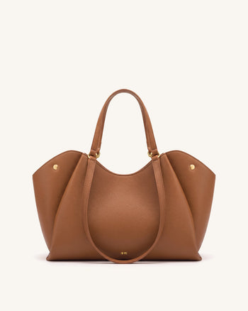 Virelia Tote Bag mit Doppelgriff - Cognac