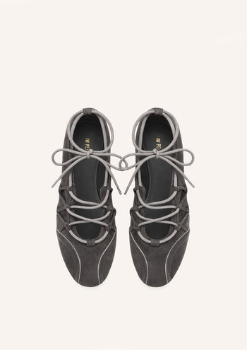 Iria Schnür-Ballerinas – Dunkelgrau