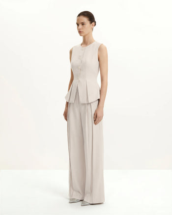 Strukturierte Naht Rund - Beige