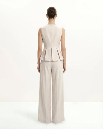 Strukturierte Naht Rund - Beige