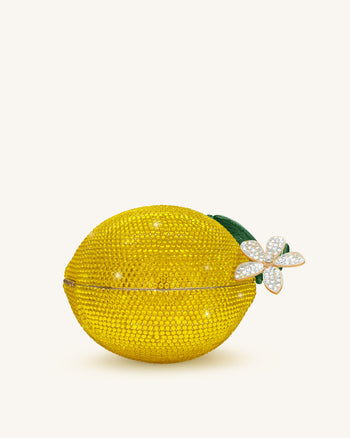 Zitronen-inspirierte Strass-Clutch - Gelb