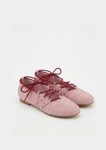 Iria Schnür-Ballerinas – Staubiges Rosé