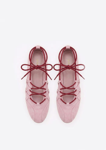 Iria Schnür-Ballerinas – Staubiges Rosé