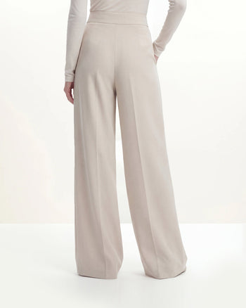 Plissierte Marlenehosen - Beige