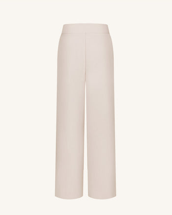 Plissierte Marlenehosen - Beige