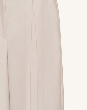 Plissierte Marlenehosen - Beige