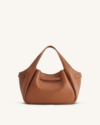 Mabel Weiche Tote Bag mit Schleife - Karamellbraun
